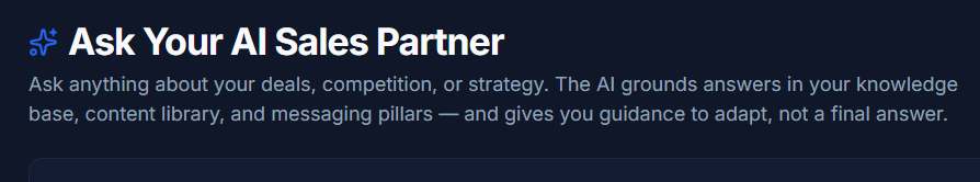 Ask Your AI Sales Partner